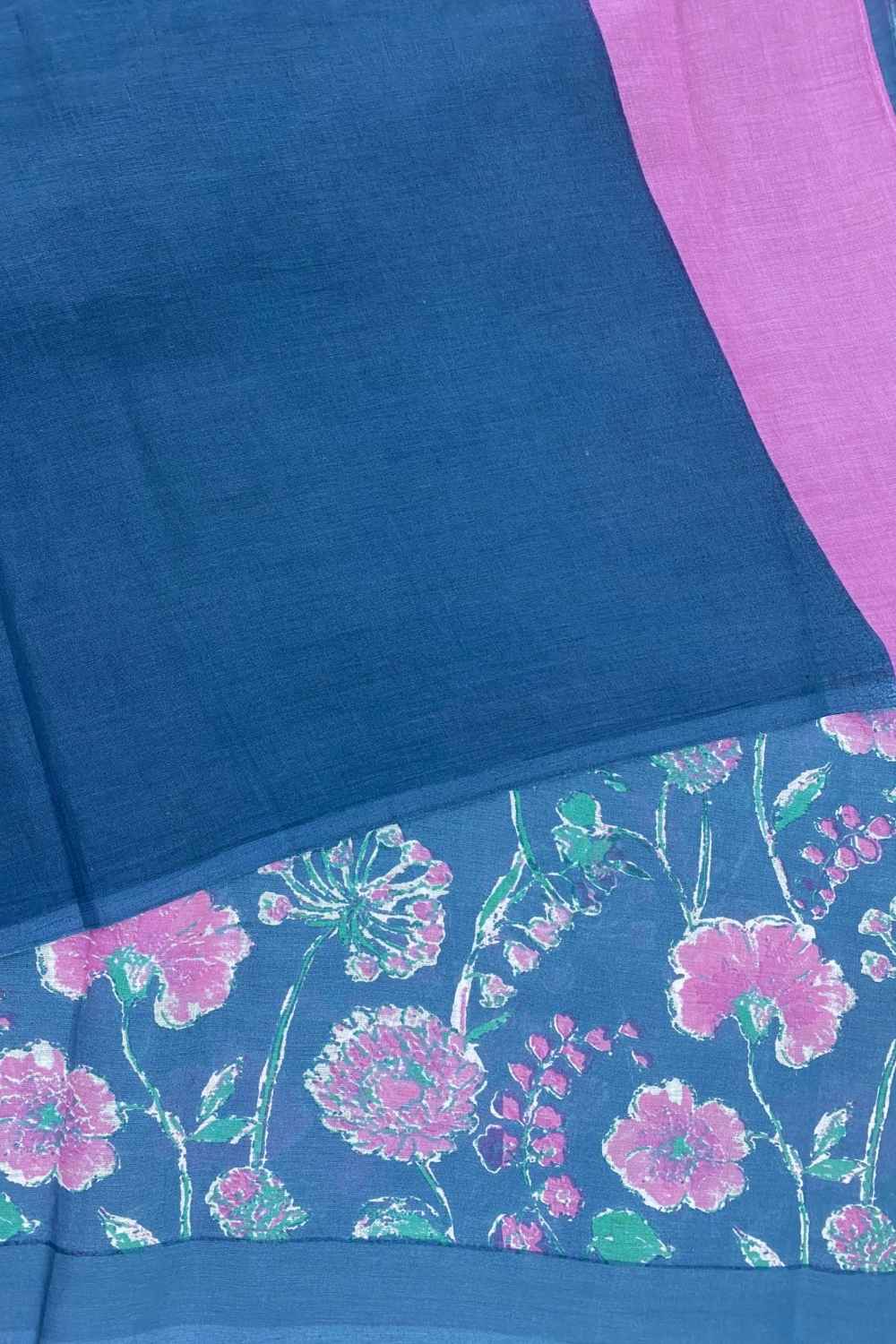 Breeze & Bloom Printed Mulmul Cotton Saree - Image 8