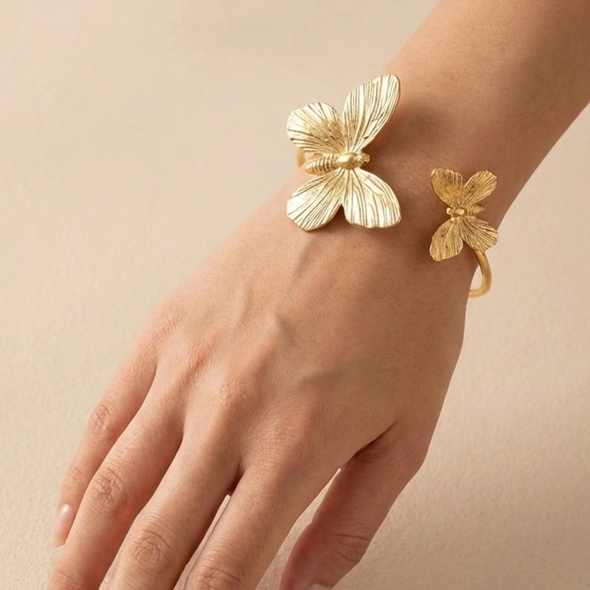 Butterfly Charm 18k Gold Plated Bracelet - Image 5