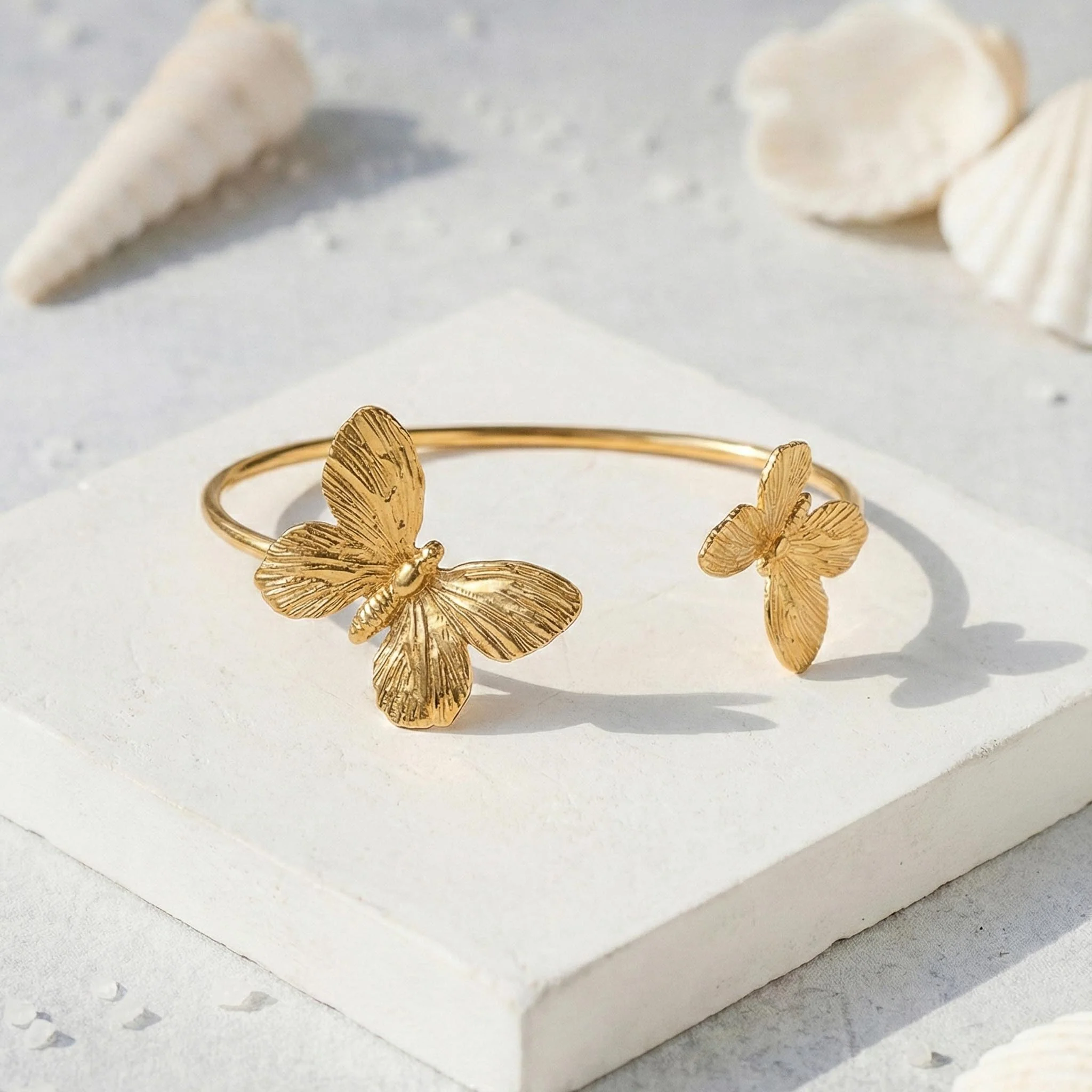 Butterfly Charm 18k Gold Plated Bracelet - Image 6