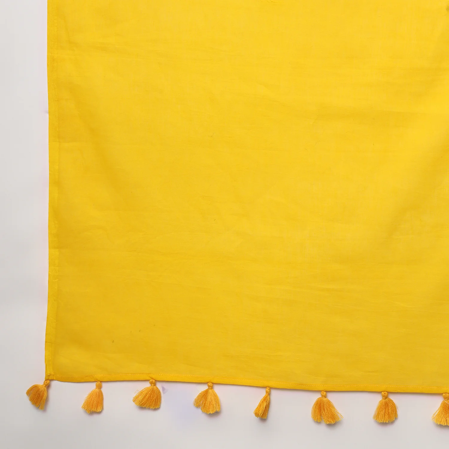 Golden Hour - Yellow Ombre Hand Dyed Mulmul Cotton Saree - Image 10