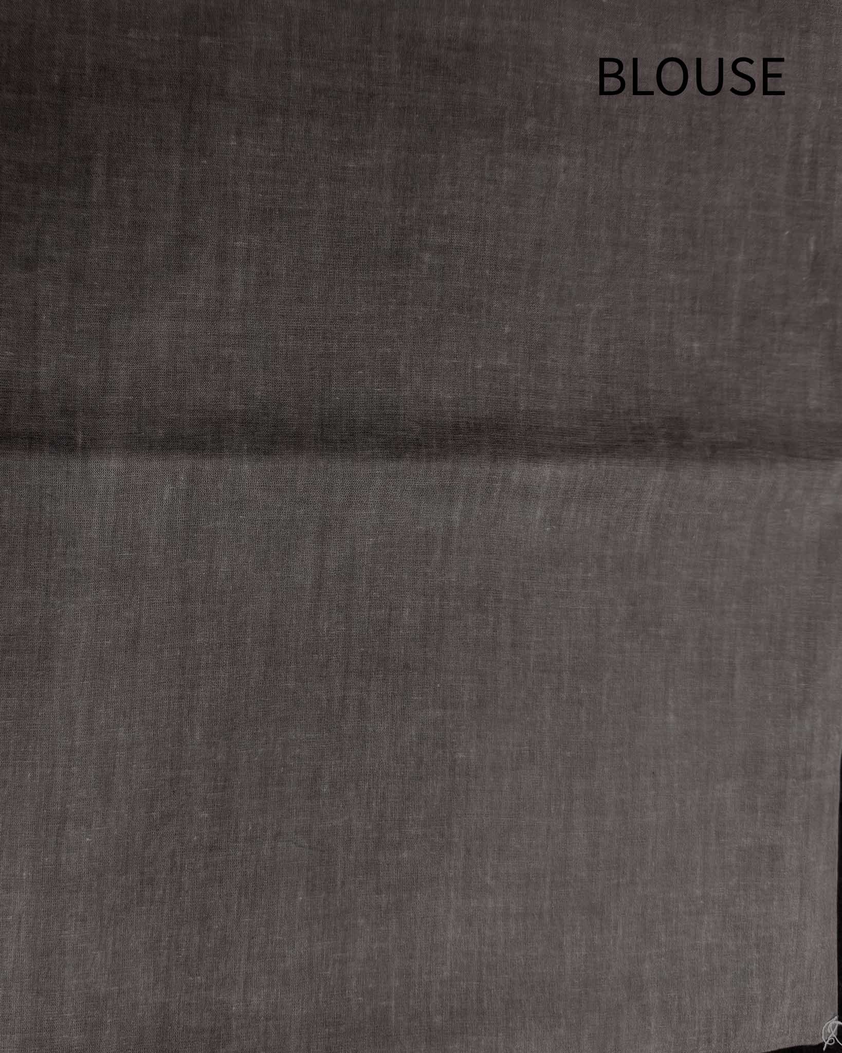 Sharmila Hand Block Print Mul Mul Cotton Saree - Image 9