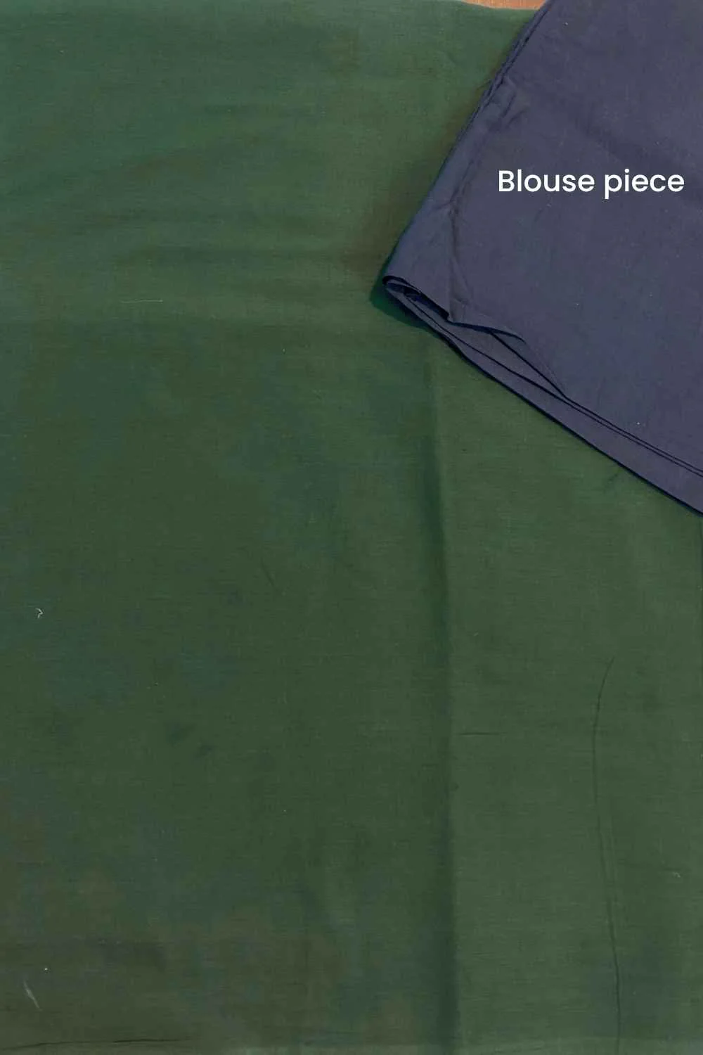 Kerala Calling - Dark Green Mulmul Cotton Saree with Tassels - Image 10