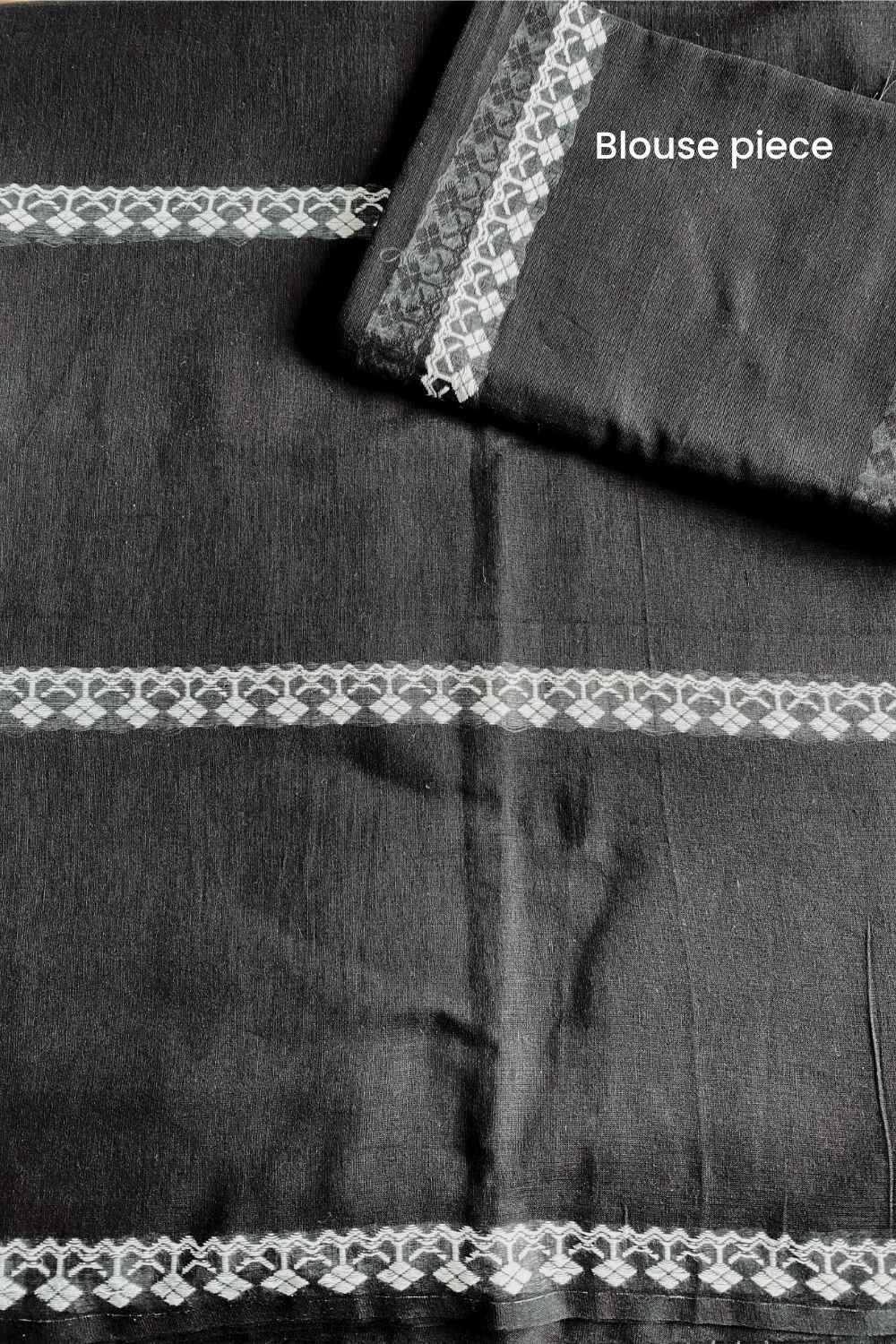 Moonlight Handwoven Mulmul Cotton Saree - Image 9