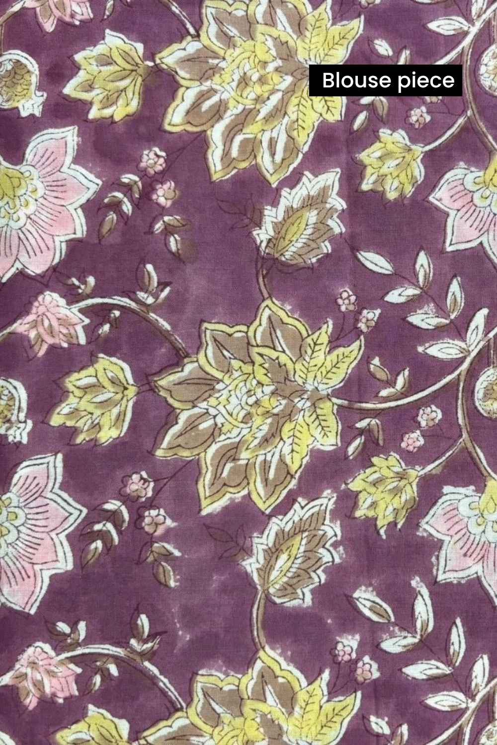 Mulberry Ombre Organza Saree with Printed Blouse Fabric - Image 12