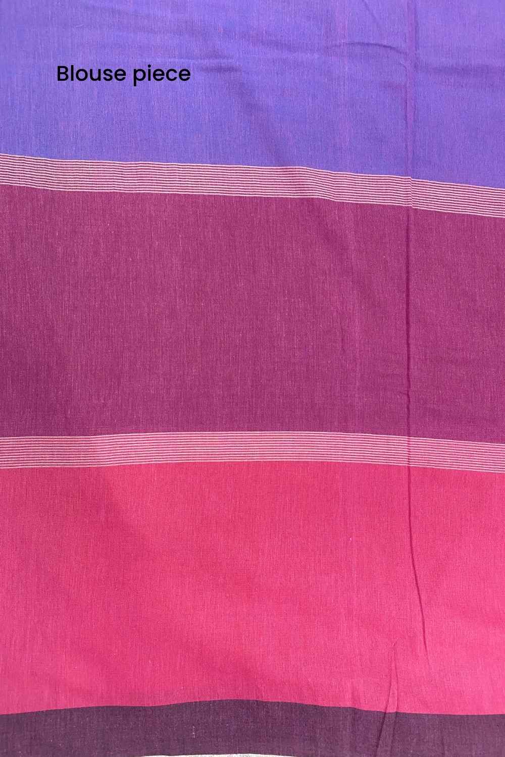 Power Play - Multicolour Checked Organic Cotton Saree - Image 9