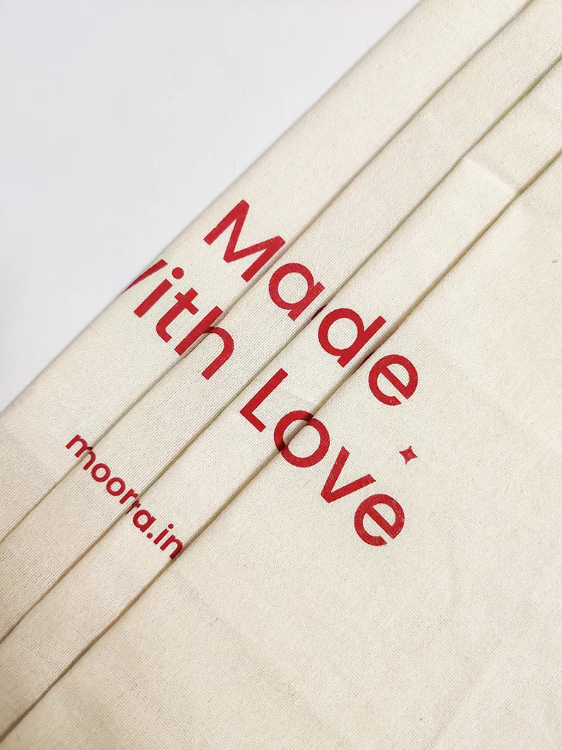 Reusable Cotton Single Saree Cover with Button Closure - Image 6