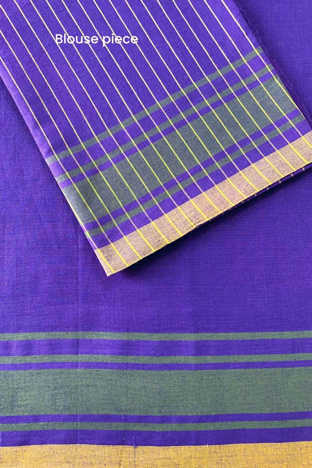 Saanj - Handwoven Pure Mulmul Cotton Saree - Image 8