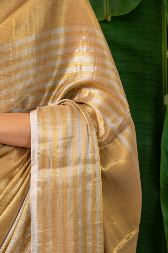 Suvarna - Gold Woven Tissue Saree - Image 5