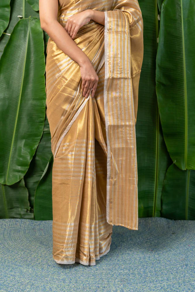 Suvarna - Gold Woven Tissue Saree - Image 6