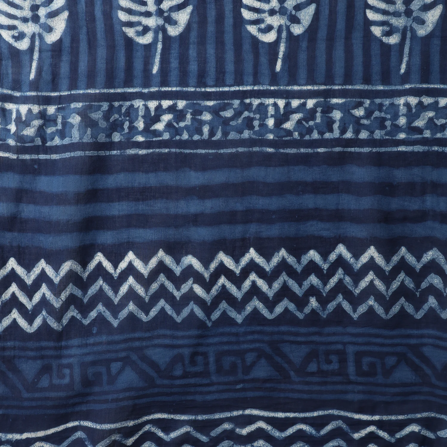 Time Flies - Hand Block Print Mulmul Cotton Bagru Saree - Image 8