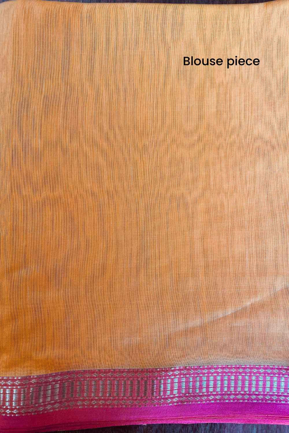 Yellow Pure Silk Cotton Maheshwari Saree - Image 9