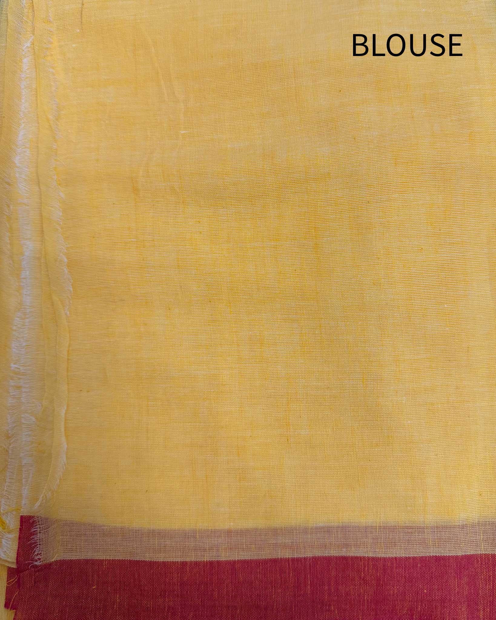 Yellow Sunshine Handwoven Mulmul Cotton Saree - Image 9