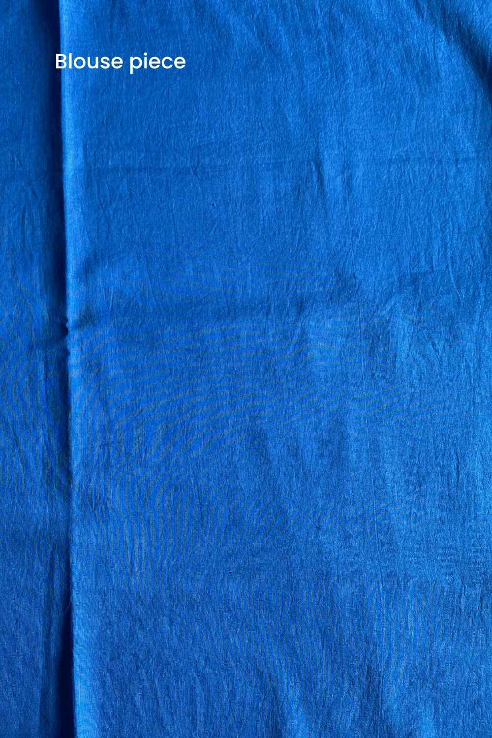Zeenat Hand Block Print Mul Mul Cotton Saree - Image 7
